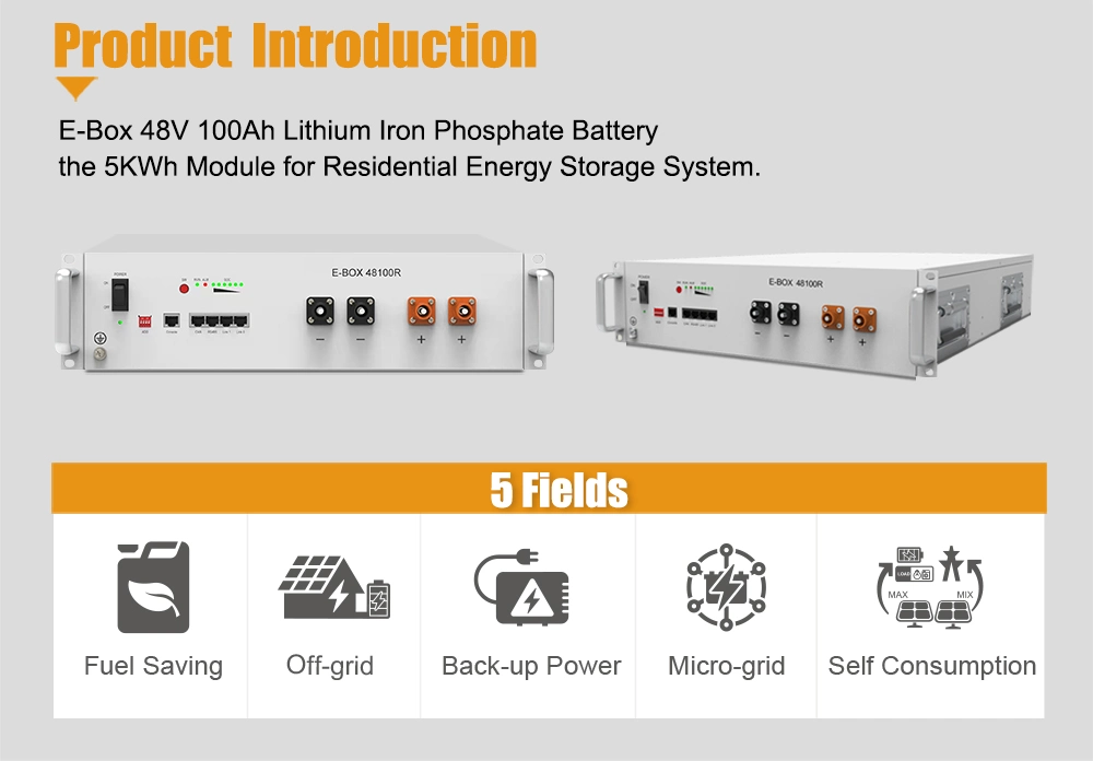 Pytes 6000 Cycles 48V 50ah LiFePO4 5g Telecom Base Tower Lithium Battery for 5kwh 10kwh Energy System RS485/RS232/Can