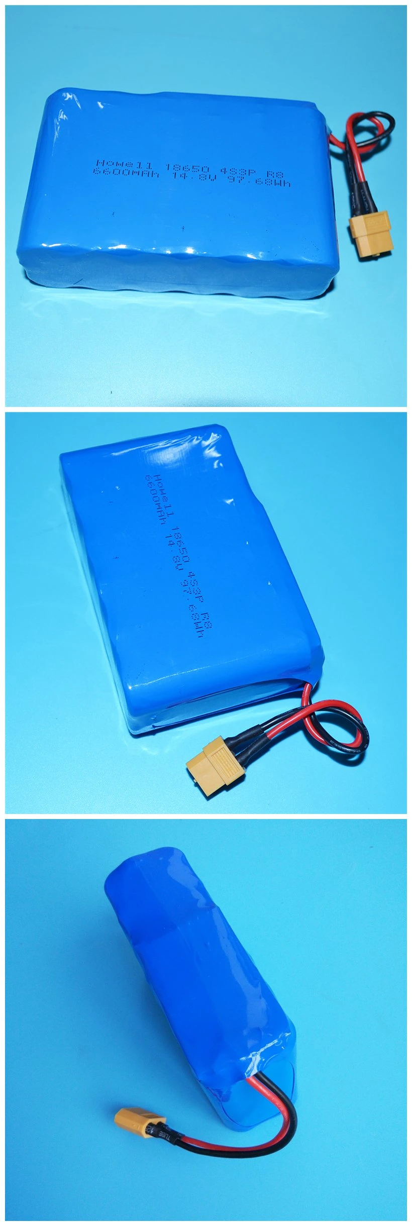 Customize Lithium Ion Rechargeable Battery 4s3p LiFePO4 Battery 14.8V 6.6ah for Solar Street Light